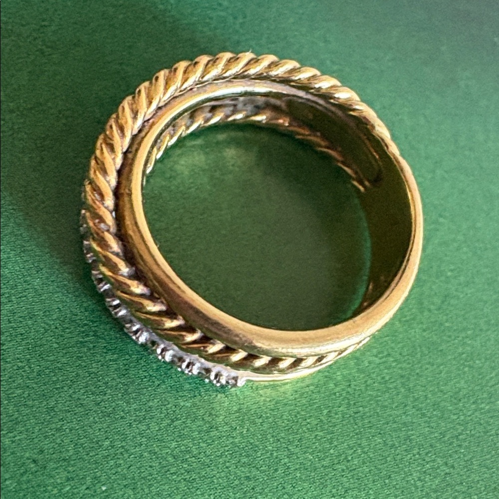 DAVID YURMAN GOLD AND DIAMOND RING - Picture 2 of 7